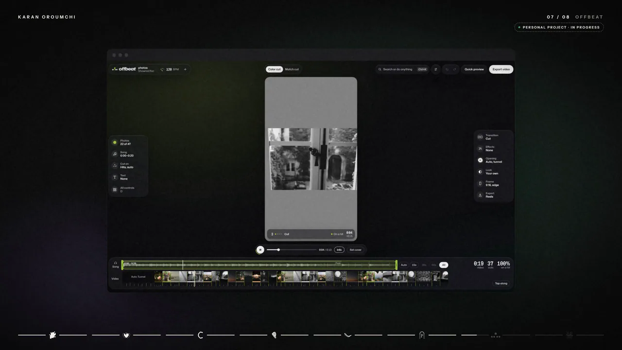 Offbeat, screen 1