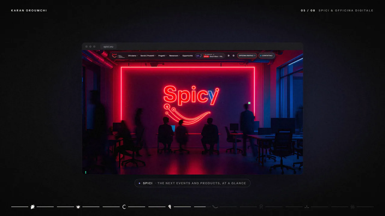 Spici Website, screen 2