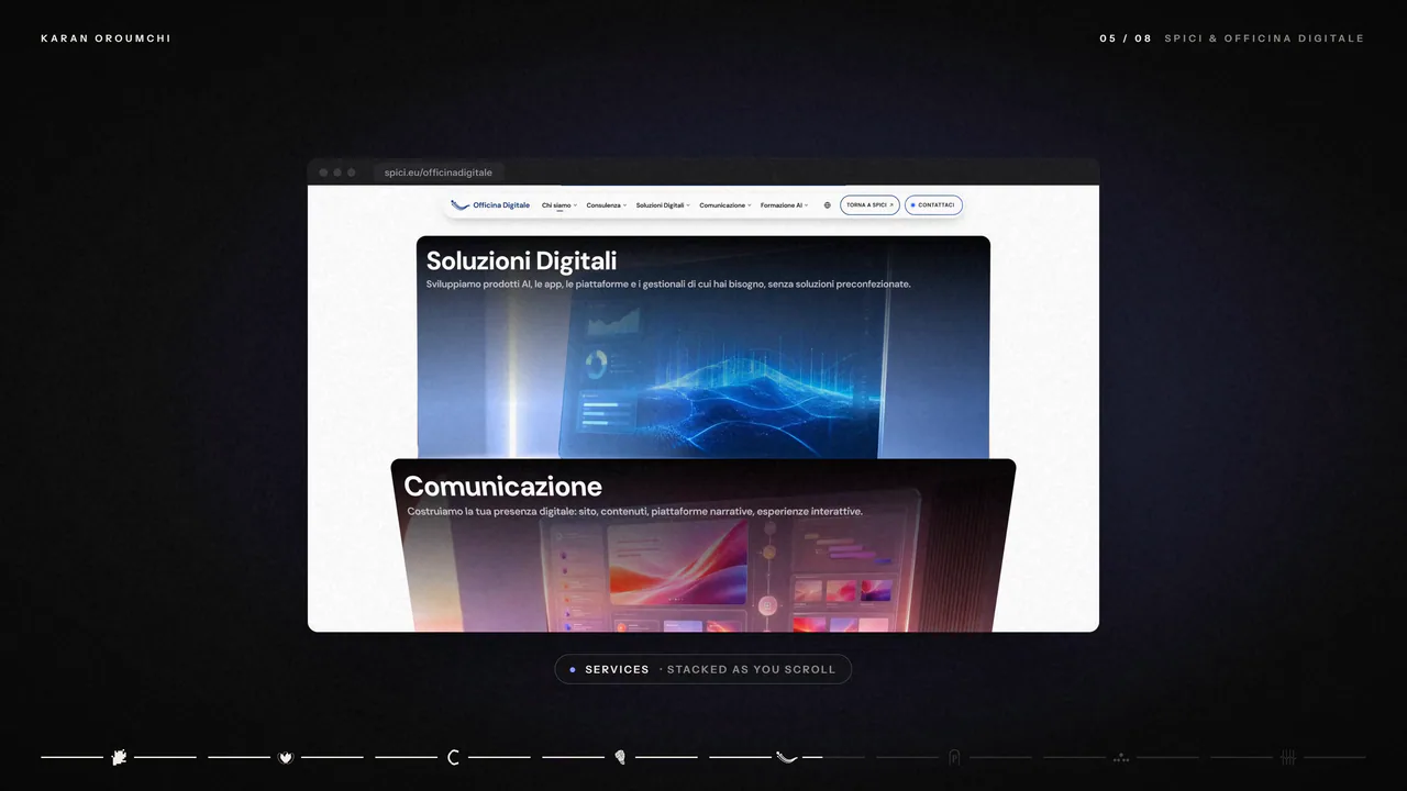 Spici Website, screen 3